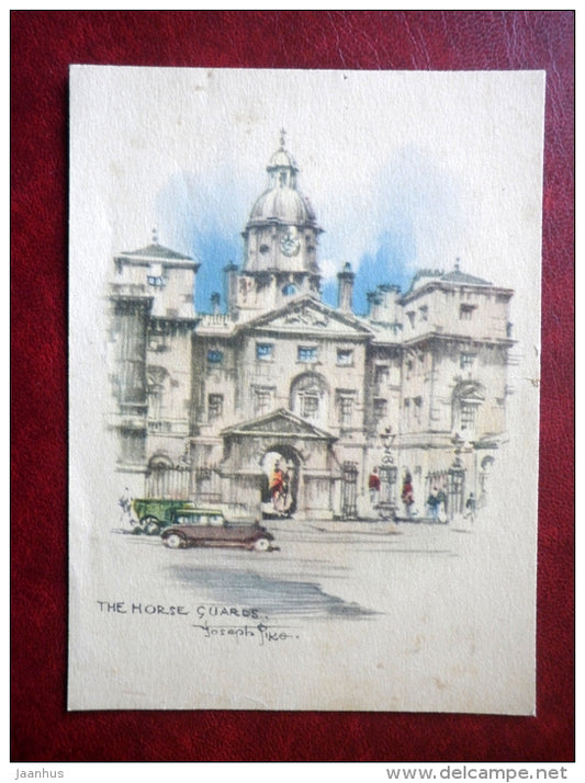 illustration by Joseph Pike - The Horse Guards - cars - horse - illustration on paper -  unused - JH Postcards