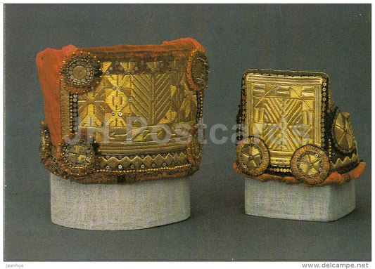 Soroka (Woman´s Head-Dress) , Voronezh Region - applied art - Russian Folk Art - 1988 - Russia USSR - unused - JH Postcards