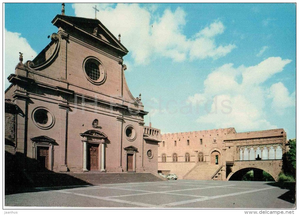 Piazza del Duomo , Palazzo dei Papi - Cathedral Square , Pope´s Palace - Viterbo - Lazio - Italia - Italy - unused - JH Postcards