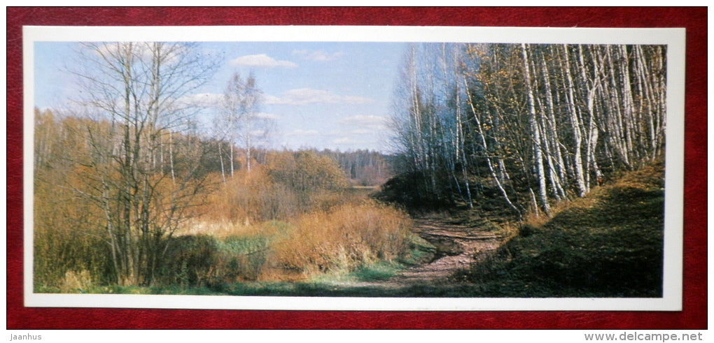 road along the river Voronki - Yasnaya Polyana - Museum-Estate of Leo Tolstoy - 1976 - Russia USSR - unused - JH Postcards