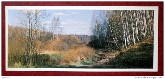 road along the river Voronki - Yasnaya Polyana - Museum-Estate of Leo Tolstoy - 1976 - Russia USSR - unused - JH Postcards