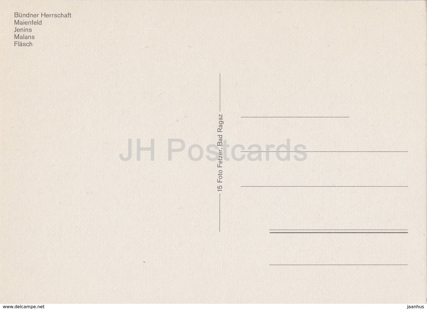 Bundner Herrschaft - Maienfeld - Jenins - Malans - Flasch - multiview - Switzerland - unused
