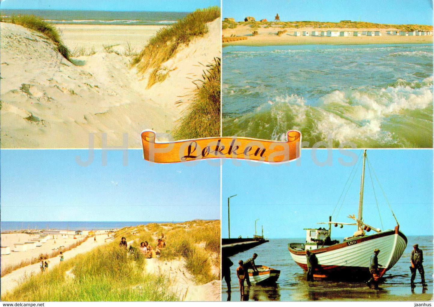 Lokken - multiview - boat - 518 - 1987 - Denmark - used - JH Postcards
