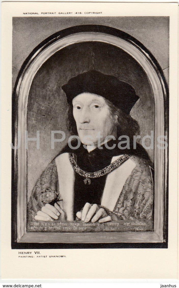 Painting by Unknown Artist - King Henry VII - National Portrait Gallery - english art - United Kingdom - England - used - JH Postcards