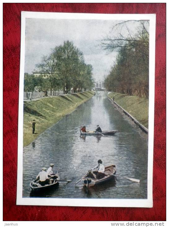 Petrodvorets - on the Swan Canal in the Summer garden - 1955 - Russia - USSR - unused - JH Postcards