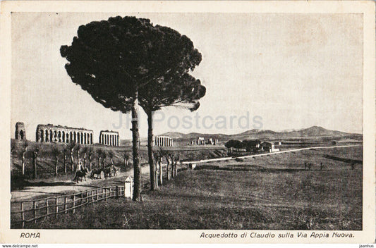 Roma - Rome - Acquedotto di Claudio sull via Appia Nuova - old postcard - Italy - unused - JH Postcards
