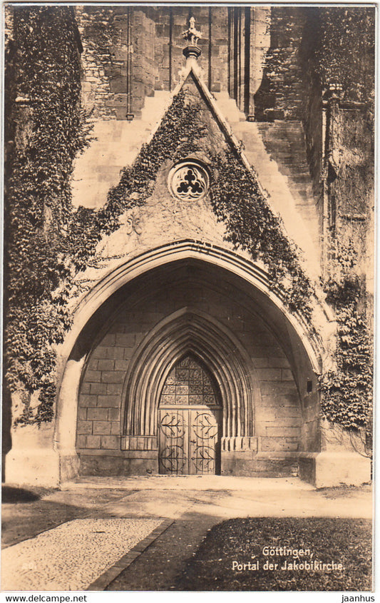 Gottingen - Portal der Jakobikirche - church - old postcard - Germany - unused - JH Postcards