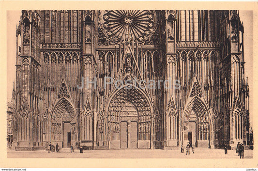 Strasbourg - Strassburg - Strassburger Munster - Die 3 Portale der Westfront - old postcard - Germany - unused - JH Postcards