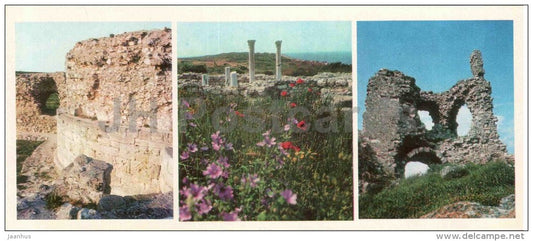 tower of Zeno - medieval basilique - Calamita - Chersonesos - archaeology site reserve - 1984 - Ukraine USSR - unused - JH Postcards