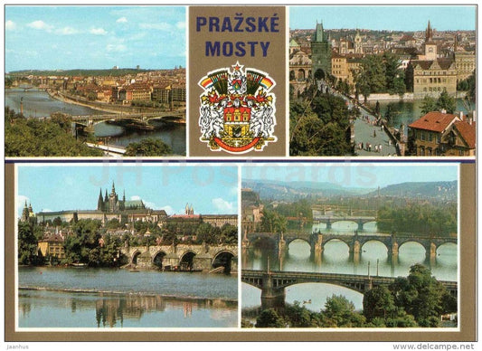 Svatopluk Cech bridge - Charles bridge - Prague castle - Praha - Prague - Czechoslovakia - Czech - unused - JH Postcards