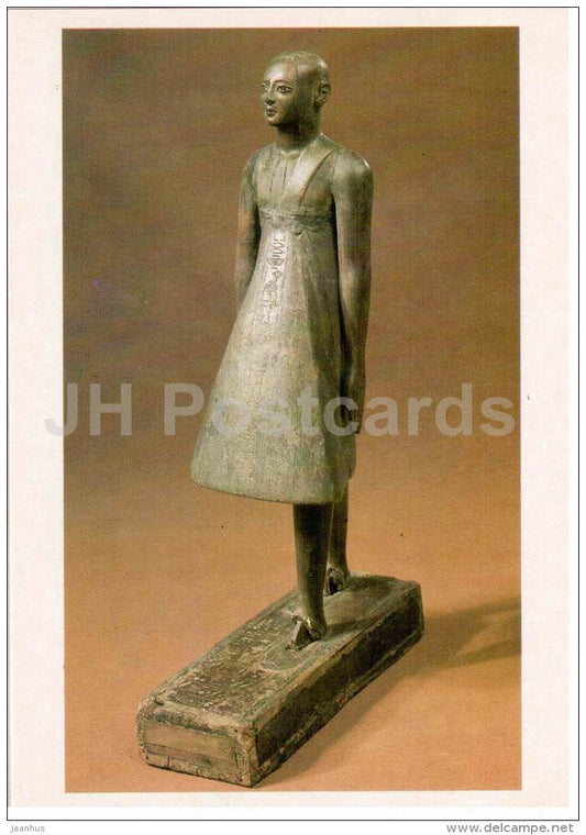 statuette of a priest Amenhotep - Art of Ancient Egypt - 1986 - Russia USSR - unused - JH Postcards
