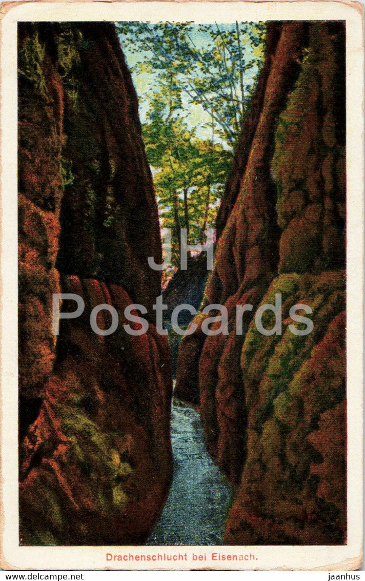 Drachenschlucht bei Eisenach - 9692 - old postcard - Germany - used - JH Postcards
