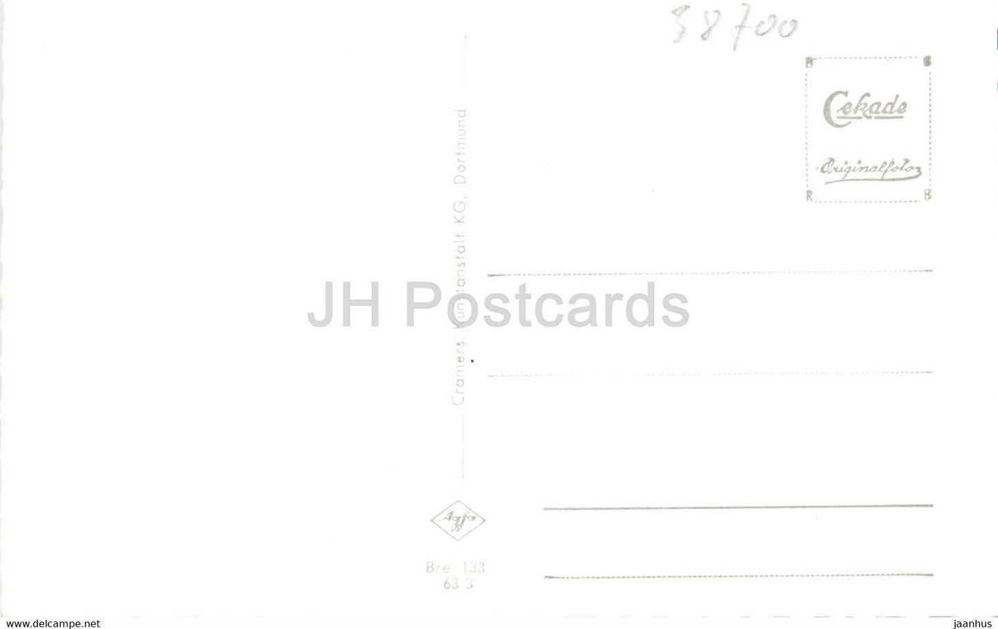 Braunlage - Bodefall - old postcard - Germany - unused