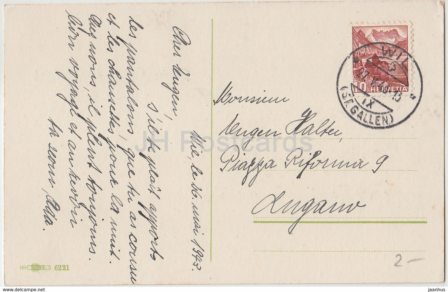 Neujahrsgrußkarte - Die Besten Grusse - Blumen - HA CO 6221 - alte Postkarte - 1943 - Deutschland - gebraucht