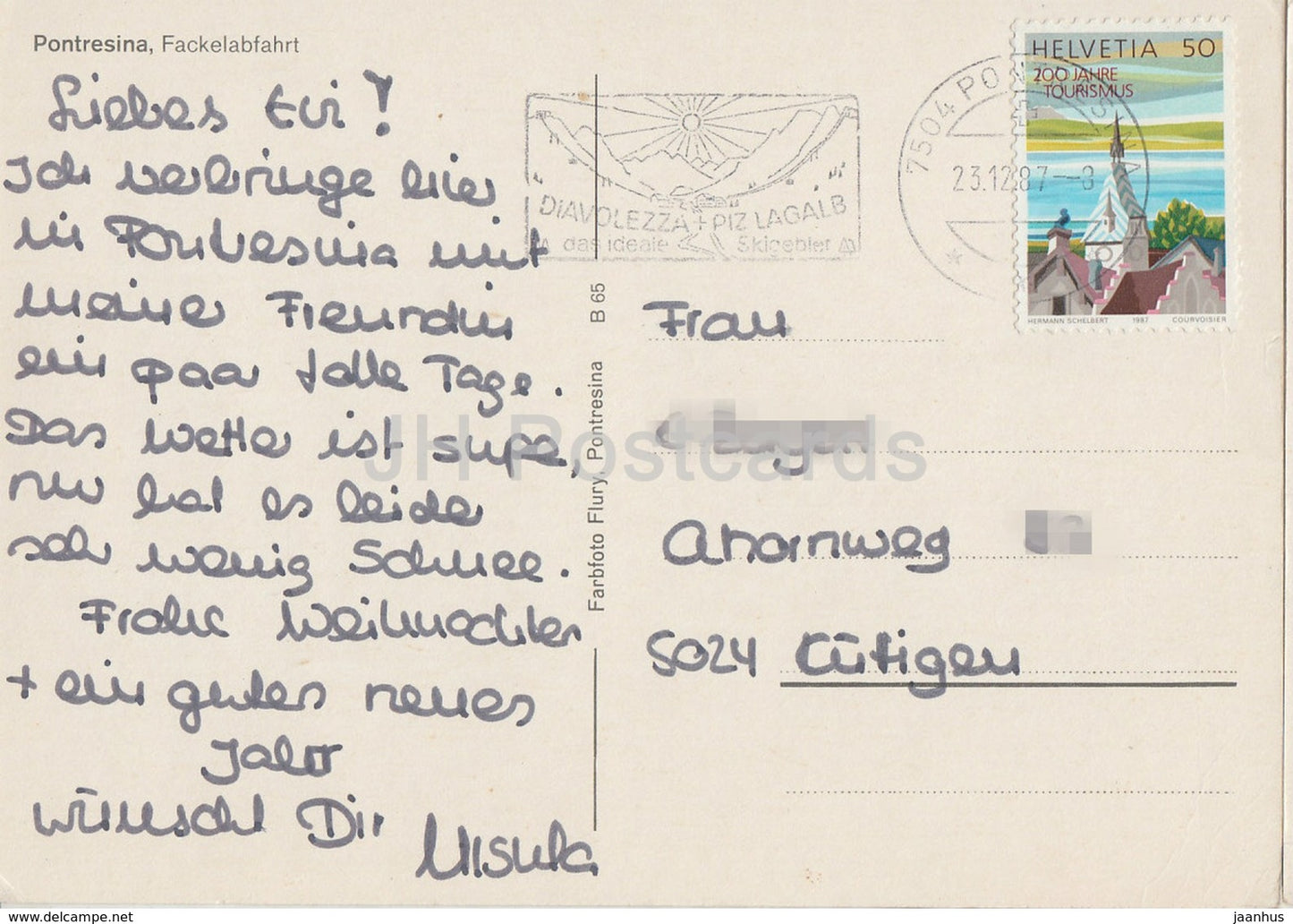 Pontresina - Fackelabfahrt - 1987 - Switzerland - used