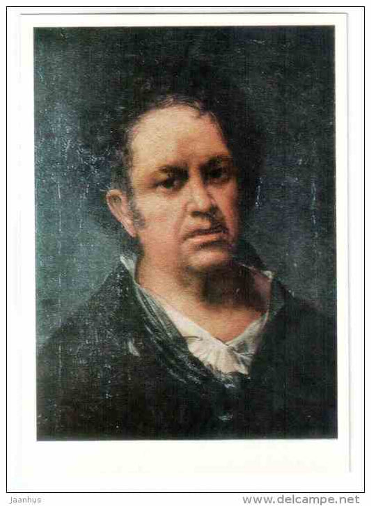 painting by Francisco Goya - Self-Portrait , 1815 - spanish art - unused - JH Postcards