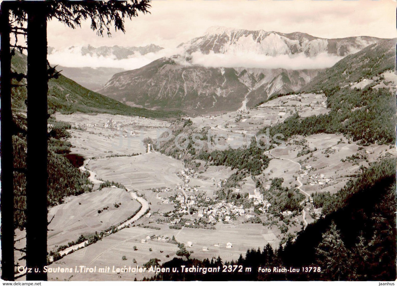 Otz u Sautens i Tirol Lechtaler Alpen u Tschirgant 2372 m - old postcard - Austria - unused - JH Postcards