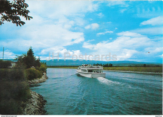 Canal de la Broye - Morat Neuchatel - Neuenburg - boat - 6046 - Switzerland - unused - JH Postcards
