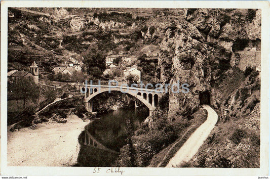 Saint Chely - Gorges du Tarn - 4 - old postcard - France - used - JH Postcards