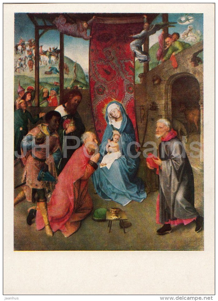 painting by Hugo van der Goes - Worship of Magi - Flemish art - 1957 - Russia USSR - unused - JH Postcards