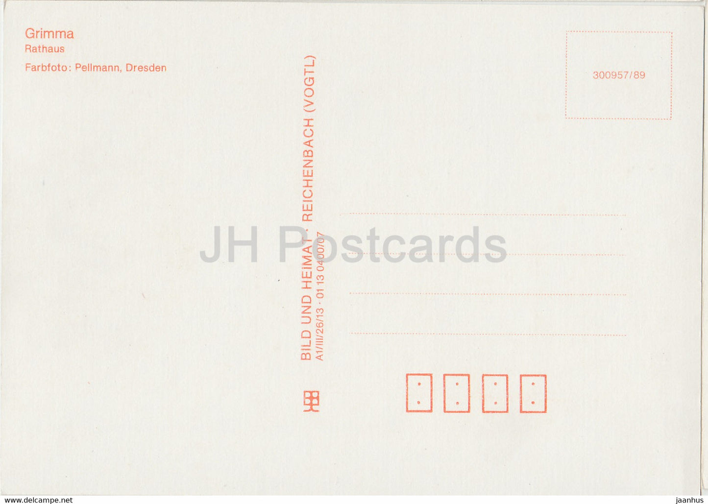 Grimma - Rathaus - Allemagne DDR - occasion