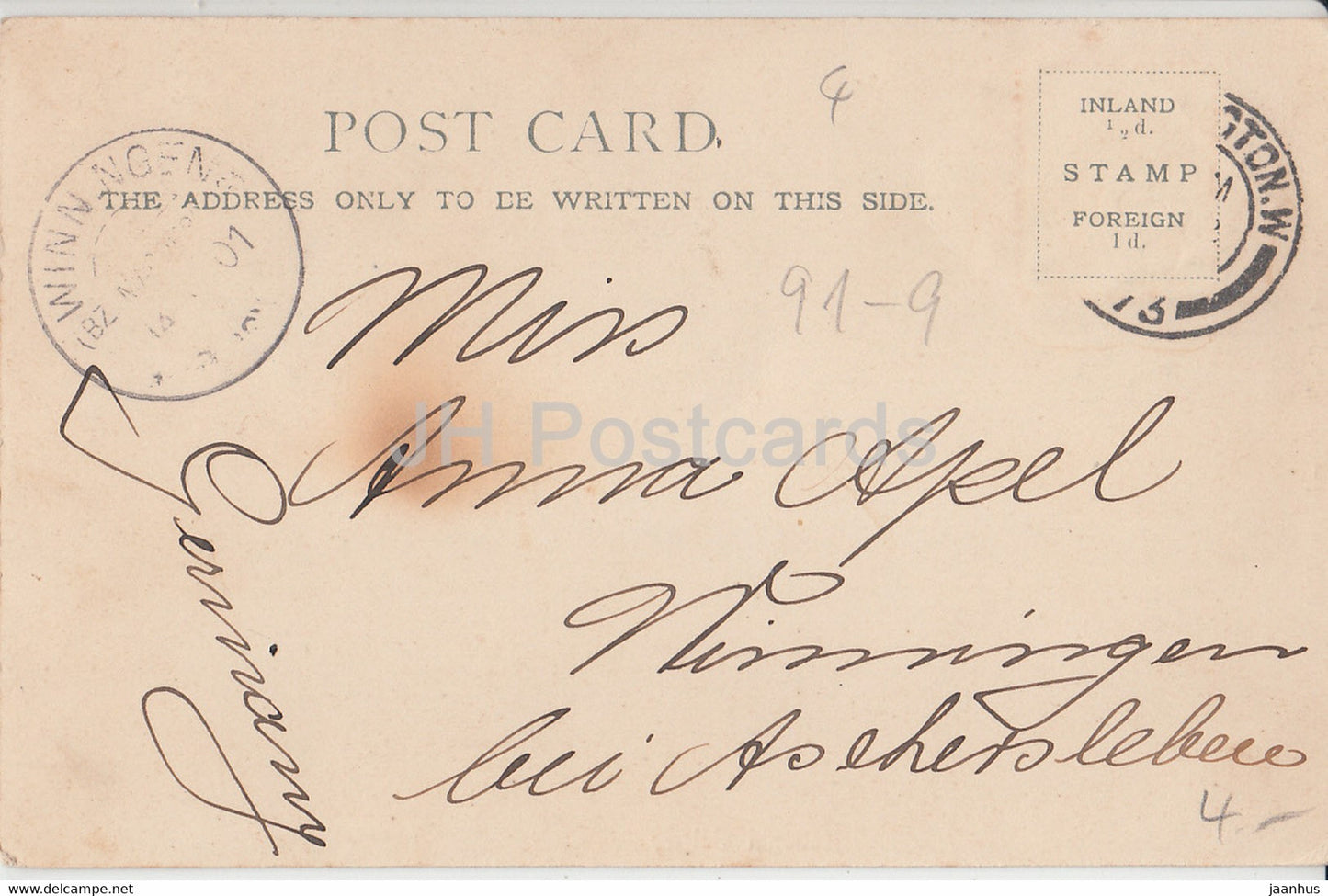 London - National Gallery - horse carriage - 4306 - old postcard - England - United Kingdom - used