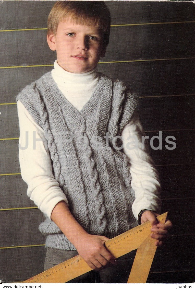 Boy Vest - Children Fashion - Czech Republic - unused - JH Postcards