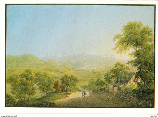 Wernigerode vom Kalkberge um 1840 - art by Heinrich Bleuler - DDR Germany - unused - JH Postcards