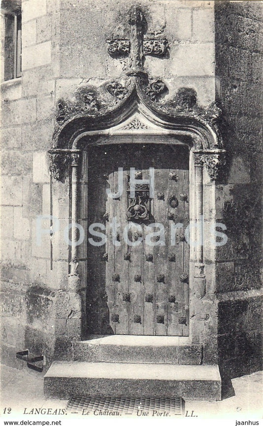 Langeais - Le Chateau - Une Porte - castle - 12 - old postcard - France - used