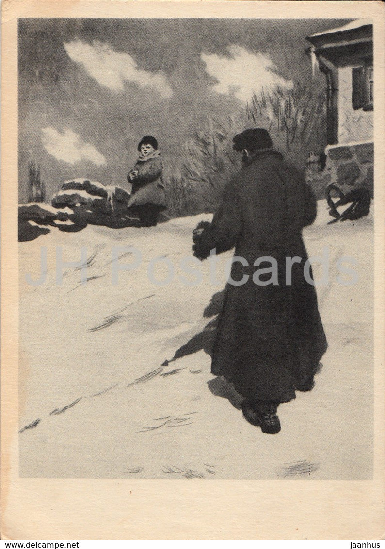 illustration by O. Vereysky - Grigoriy return - And Quiet Flows the Don by Sholokhov - 1 - 1959 - Russia USSR - unused - JH Postcards