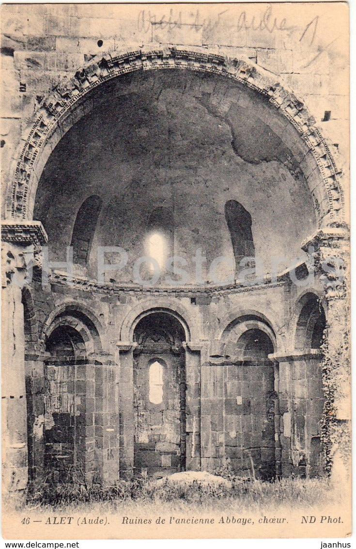 Alet - Ruines de l'ancienne Abbaye choeur - 46 - old postcard - France - unused - JH Postcards