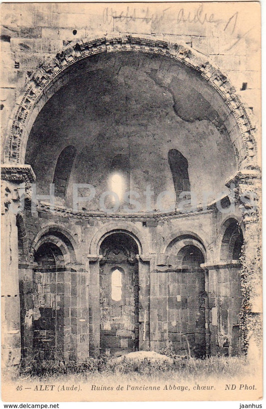 Alet - Ruines de l'ancienne Abbaye choeur - 46 - old postcard - France - unused - JH Postcards