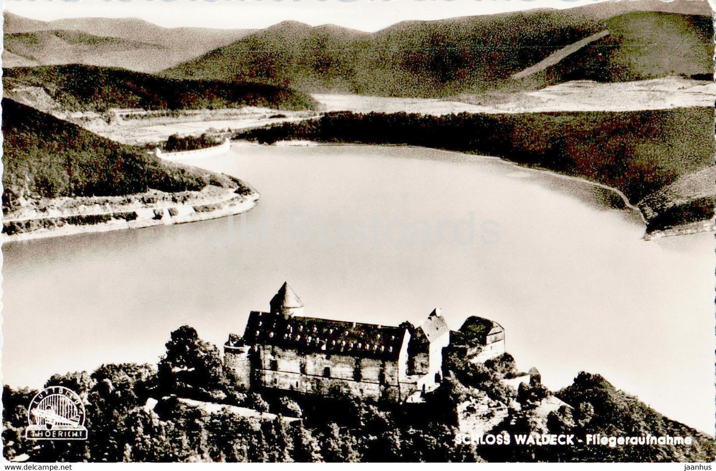 Schloss Waldeck - Fliegeraufnahme - castle - 1961 - Germany - used - JH Postcards
