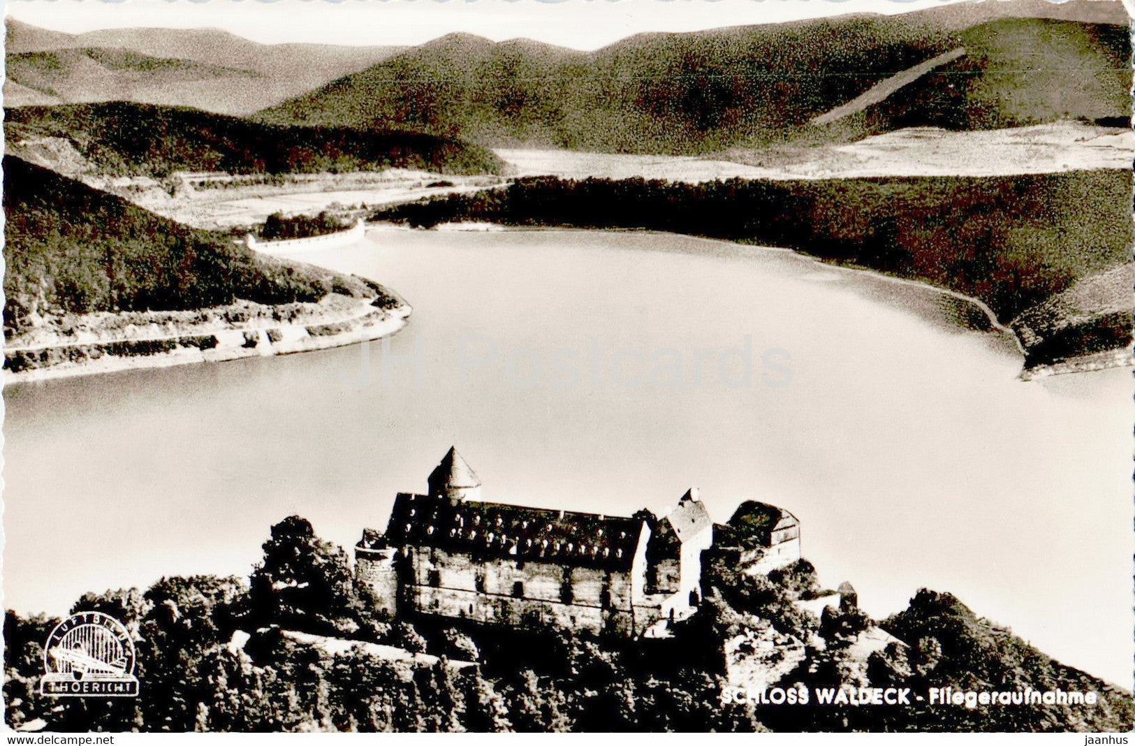 Schloss Waldeck - Fliegeraufnahme - castle - 1961 - Germany - used - JH Postcards