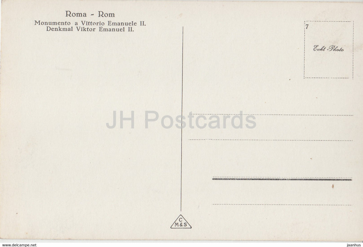 Roma - Rome - Monumento a Vittorio Emanuele II - 897 - old postcard - Italy - unused