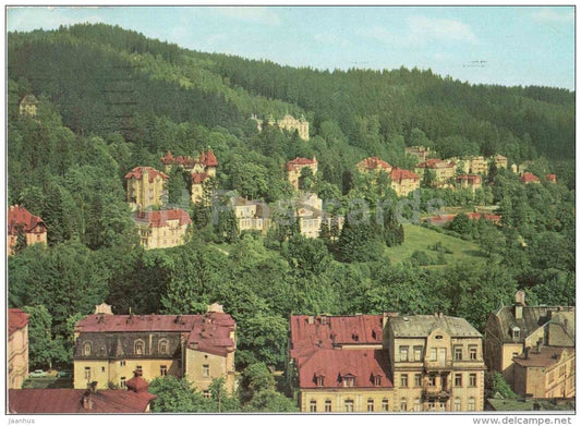 Marianske Lazne - Marienbad - spa - general view - Czechoslovakia - Czech - used 1972 - JH Postcards