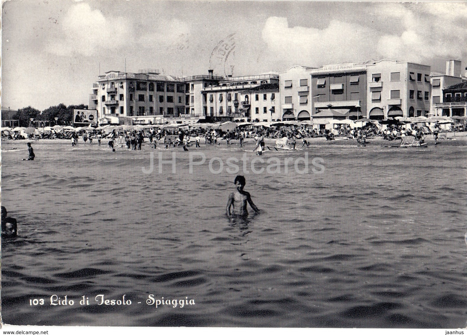 Lido di Jesolo - Spiaggia - beach - 103 - Italy - 1958 - used - JH Postcards