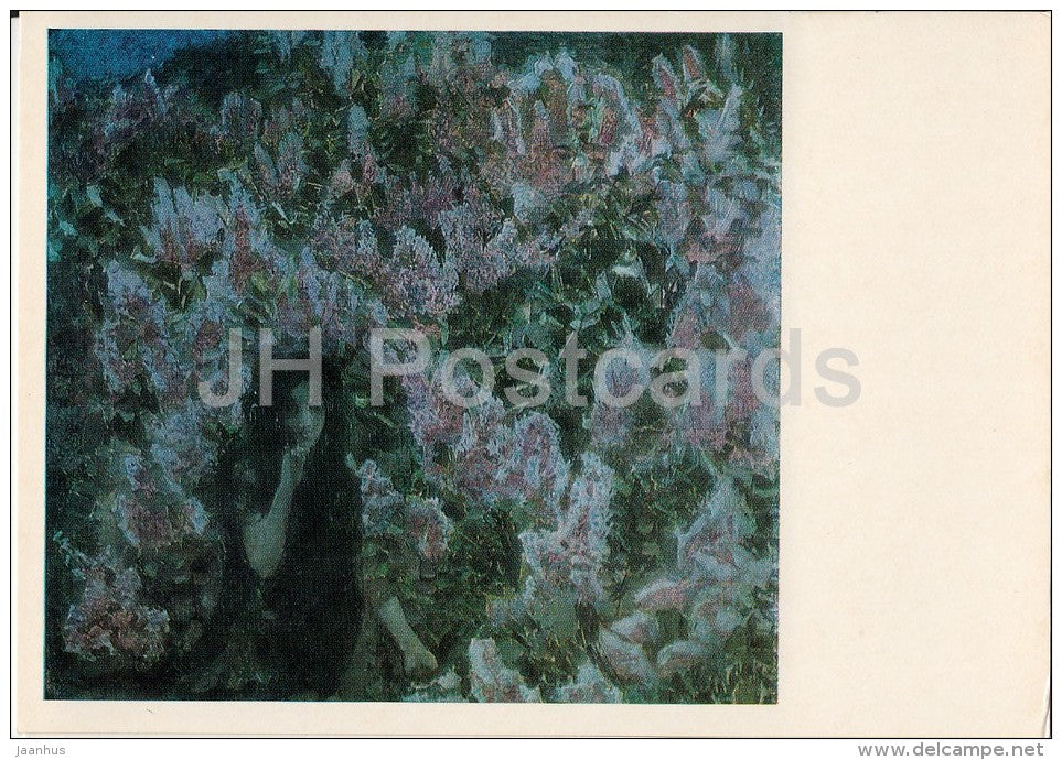 painting by M. Vrubel - Lilac , 1900 - Russian art - 1977 - Russia USSR - unused - JH Postcards