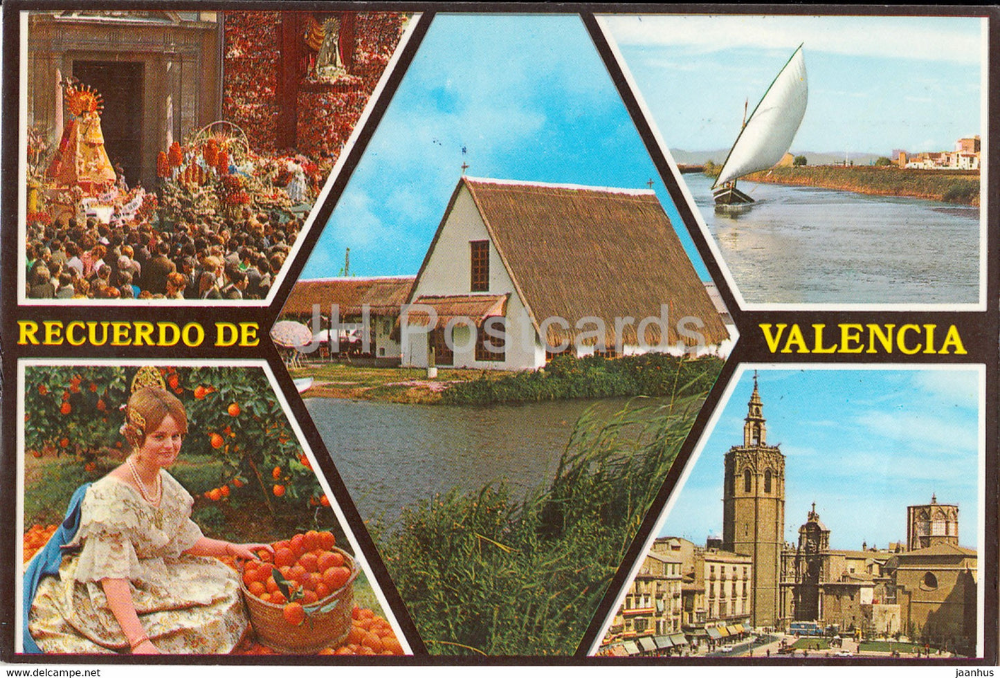 Recuerdo de Valencia - Bellezas de la Ciudad - Beauties of the City - multiview - 188 - 1981 - Spain - used - JH Postcards