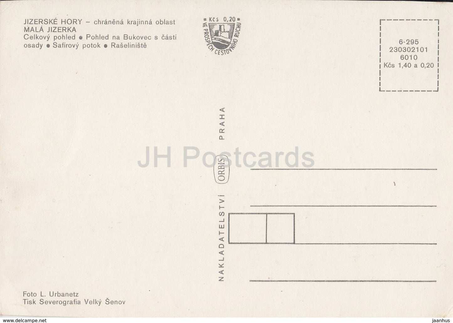 Jizerske Hory - Mala Jizerka - Bukovec - multiview - Czechoslovakia - Czech Republic - unused