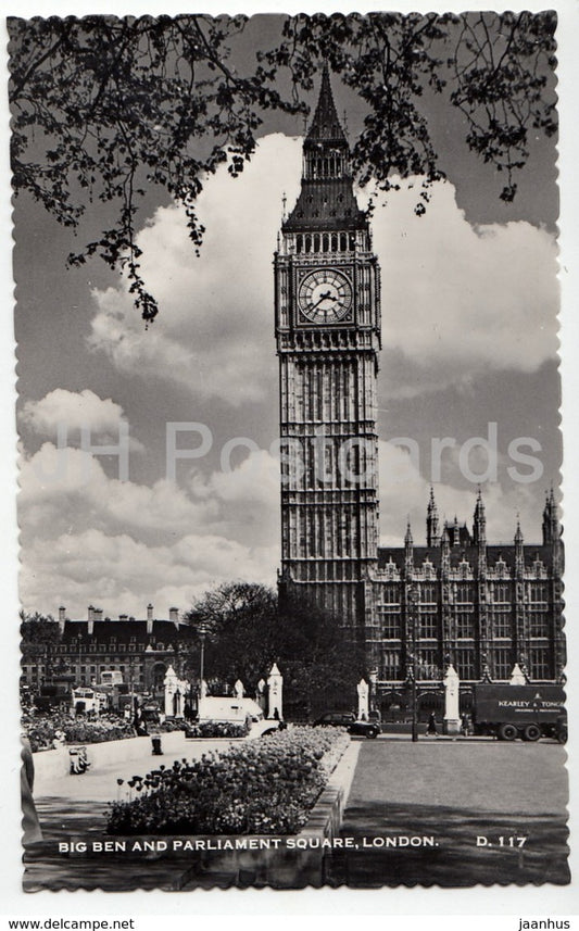 London - Big Ben and Parliament Square - D. 117 - United Kingdom - England - used - JH Postcards