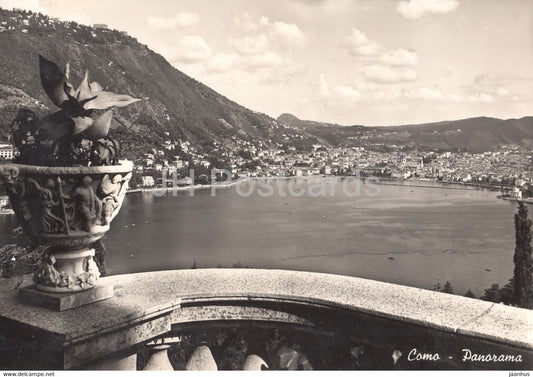 Como - panorama - old postcard - 1949 - Italy - used - JH Postcards