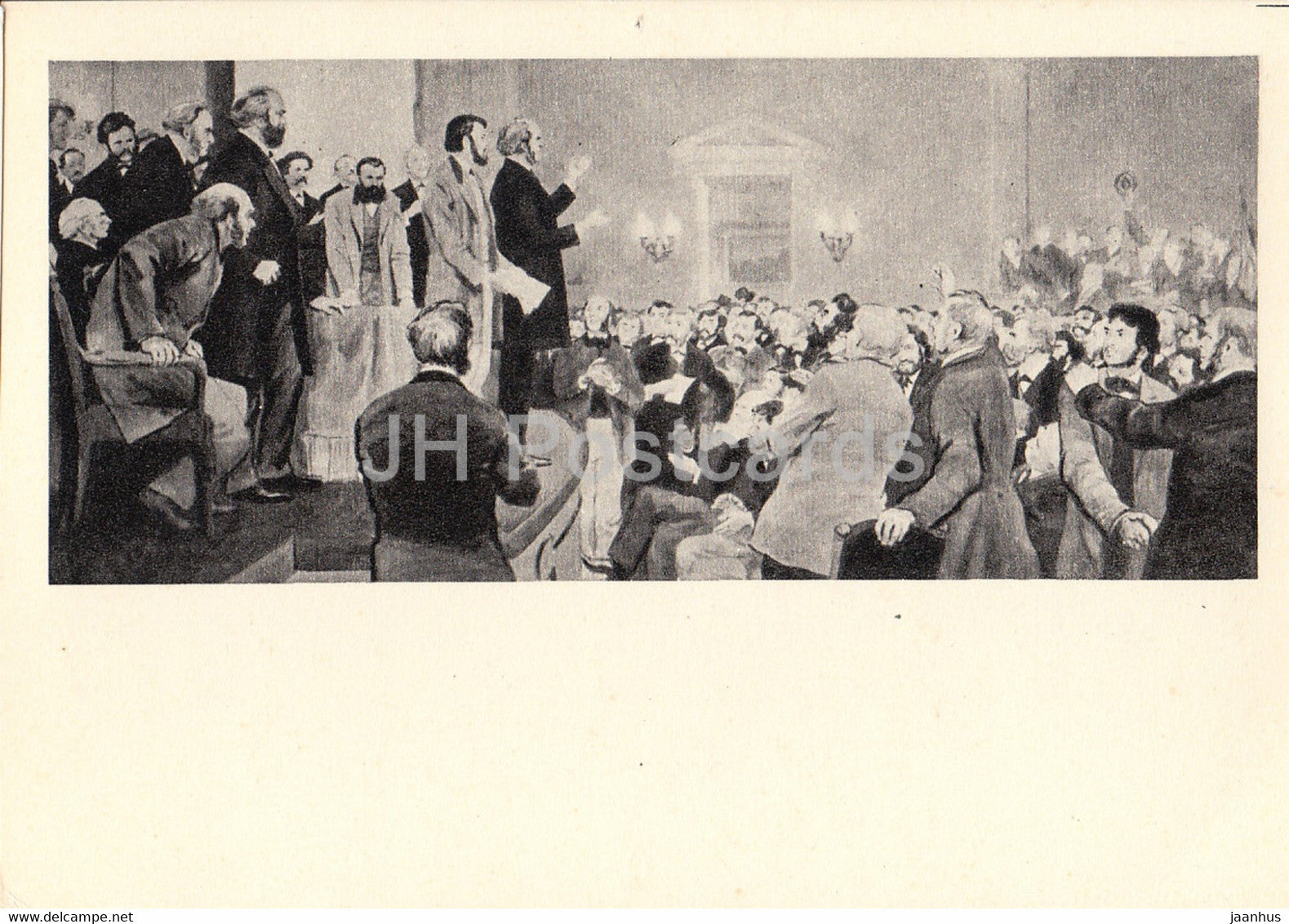 Karl Marx at a rally in London where the I International was founded 1864 - 1967 - Russia USSR - unused - JH Postcards