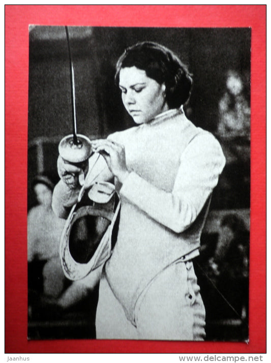 Svetlana Chirkova - fencing - Mexico 1968 - Estonian Olympic medal winners - 1979 - Estonia USSR - unused - JH Postcards