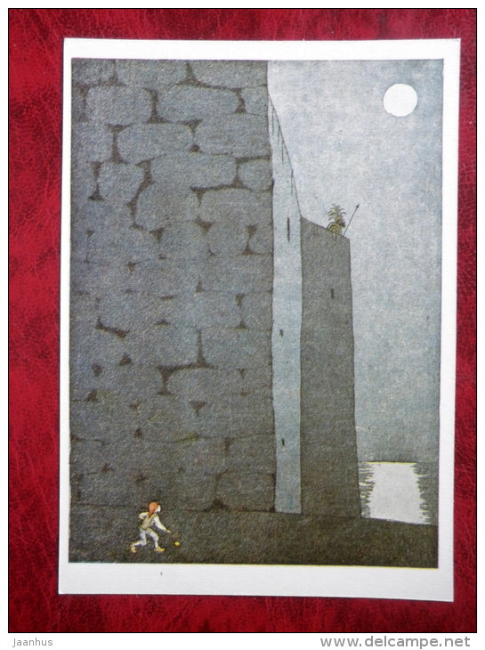 The Wonderful Adventures of Nils by S. Lagerlöf - Illustration by Diodorov - the emergence of Vineta - 1981 - unused - JH Postcards