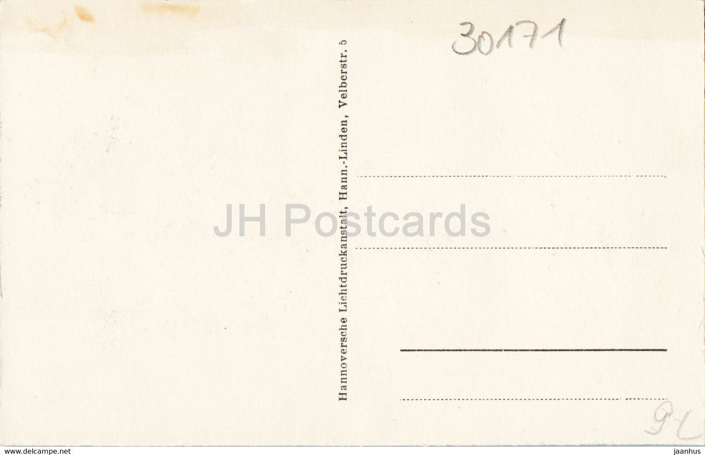 Hannover - Herrenhausen Allee - alte Postkarte - Deutschland - unbenutzt