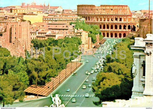 Roma - Rome - Via dei Fori Imperiali - street - 1/11 - Italy - unused - JH Postcards
