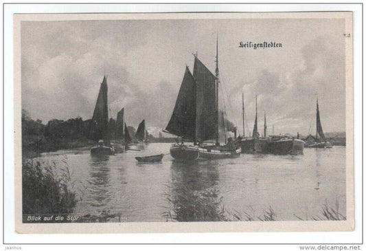 Blick auf die Stör - Heiligenstedten - Sailing boats - Germany - Karl Kuskop 57642 - old postcard - unused - JH Postcards