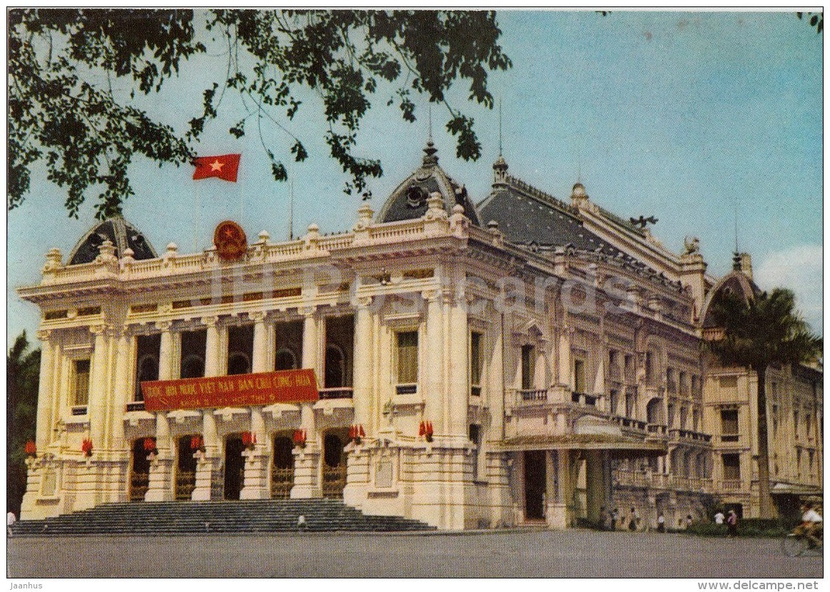 Hanoi Town Theatre - Hanoi - old postcard - Vietnam - unused - JH Postcards