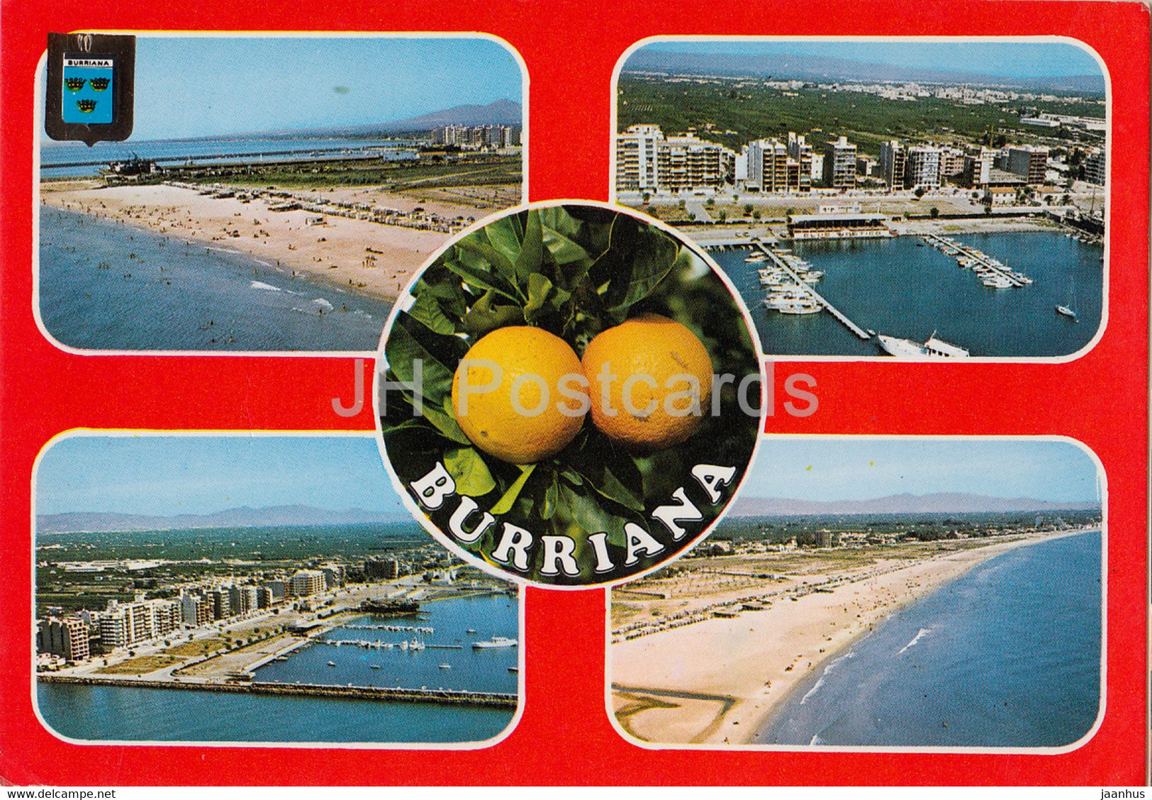 Burriana - Diversos aspectos - Different aspects - beach - hotels - orange - multiview - 36 - Spain - used - JH Postcards